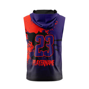 Camiseta de Fútbol 7v7 para Niños con Diseño de Dinosaurios, Sin Mangas, con Capucha, Estampado Sublimado, Nombre del Equipo Personalizado, Número del Jugador, Camiseta para Club Juvenil - Product Image 1
