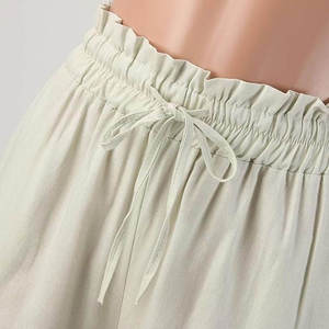 New Autumn Wrinkled Mid <b>Elastic</b> Waist Straight Anti-static Digital Printed 100% Linen Medium Wash Full Length Formal Trousers - Product Image 6