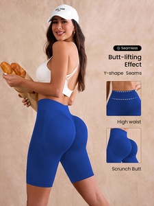 Women Biker Yoga Shorts High Waist Stretch Gym Workout Fitness Seamless Athletic Shorts - Product Image 4