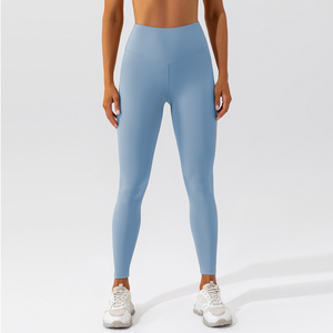 Leggings de Yoga de Cintura Alta para Mujer, Pantalones Deportivos Elásticos de Color Sólido sin Costuras para Gimnasio, Fitness y Entrenamiento - Product Image 1