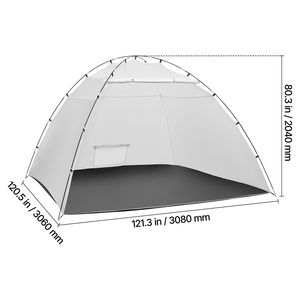 Cabina di Verniciatura Portatile Pop-Up con Rete a Maglie Integrate nel Pavimento 116.14 X 114.96 X 79.53 Pollici, Stazione di Verniciatura, Riparo per Spruzzatura - Product Image 4