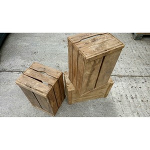 <b>Rustic</b> Acacia Wood Crate <b>Side</b> <b>Table</b> Wholesale | Handcrafted Storage Furniture - Product Image 4
