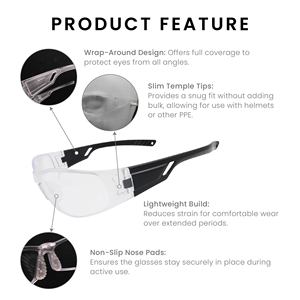Gafas de seguridad ligeras de plástico envolvente SA1378P - Product Image 5