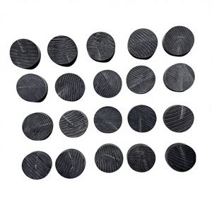 Vintage Water Buffalo Horn <b>Buttons</b> Jet Black Western Traditional Natural Handcrafts 4-Hole Flatback Beaded Eco-Friendly Bulk - Product Image 3