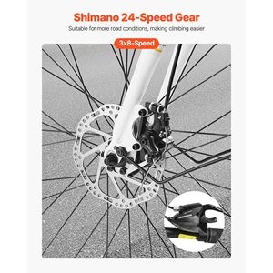 Lightweight Aluminum <b>Frame</b> Hybrid <b>Bike</b> 700c Wheel Commuter Urban Bicycle for Men and Women for Adults - Product Image 3