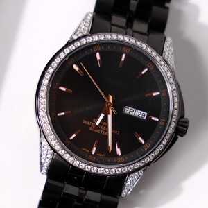 Luxury Mens Quartz <b>Watch</b> Sapphire Crystal 46mm 20mm <b>Black</b> Stainless Steel Bracelet Business Casual Japan Quartz Movement OEM - Product Image 4