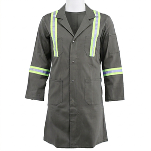 Blouse de laboratoire en coton ignifuge, couleurs personnalisées, respirante, protection de niveau D, logo brodé - Product Image 3