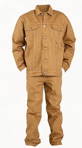 Overoles de Mezclilla para Hombre, Corte Recto, Algodón, Ajuste Regular, Peso Medio, Color Sólido, Ropa de Trabajo Informal, Ropa de Otoño, Trajes de Mezclilla Duraderos 2026 - Product Image 3
