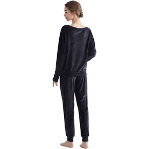 Ensemble deux pièces pour femmes, pull léger imprimé à col haut et pantalon en tricot décontracté, pour le sport et la remise en forme - Product Image 5