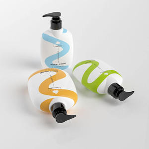 Cosmetic Custom Packaging Unalilia <b>200ml</b> 300ml 500ml Lotion Body Wash Shampoo White Flat PET Silk Screen Printed Pump <b>Bottles</b> - Product Image 5
