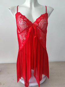Camisón de encaje y gasa color verde azulado para mujer, sin mangas, sexy, para verano, hasta la rodilla, de color liso, con tirantes, tipo body - Product Image 4
