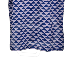 Camiseta de Baloncesto Unisex al por Mayor, Azul y Blanca con Patrón de Triángulos, Número, Transpirable, Poliéster, Ropa Deportiva para Adultos, Impresión Sublimada - Product Image 6