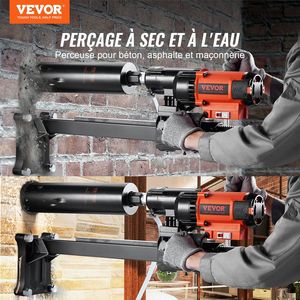 Trapano carotatore diamantato da 8 pollici per calcestruzzo, a umido/a secco, con supporto, velocità 750 RPM, filettatura 1-1/4\" e 5/8\", con funzione di sollevamento - Product Image 2