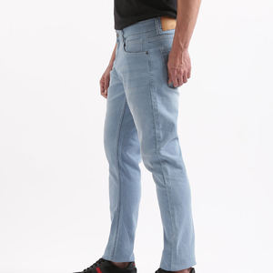 Jeans slim fit pour hommes, sur mesure, de haute qualité, à la mode, noirs, style motard, en denim, pour hommes, vente en gros - Product Image 3