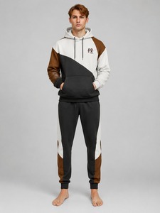 Wholesale Plus Oversized Embroidered Spray Wash Wide Fit <b>Boxer</b> Jogger Tracksuit Twin Set Loss Tracksuit Gym Sports Wear - Product Image 1