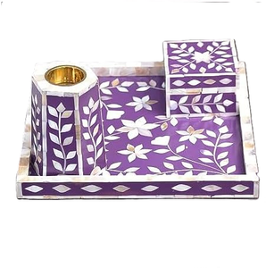 Juego de Quemador de Incienso de Nácar de Lujo, Porta Incienso Árabe con Soporte para Bakhoor de Decor World Expo - Product Image 3