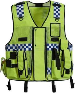 Gilet de sécurité réfléchissant jaune pour homme, respirant, léger, décontracté, avec poches, pour le travail estival - Product Image 5