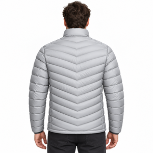Custom Design <b>Mens</b> Winter <b>Jacket</b> Quilted Puffer Coat Stand Collar Full Zip Padded Outerwear Zip Pockets Everyday Casual Day Wear - Product Image 6