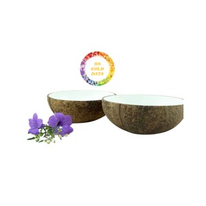 Cuenco de coco pulido vietnamita, utensilios de cocina rústicos hechos a mano para restaurantes, hoteles y cafeterías - Product Image 1