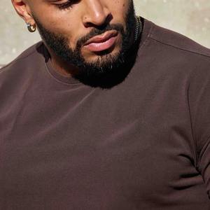 <b>Men's</b> <b>Black</b> <b>Slim</b> <b>Fit</b> Cotton T-<b>Shirt</b> Short Sleeve O-Neck Casual Solid Color Breathable Jersey Knitted <b>Shirt</b> - Product Image 4