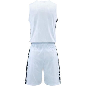 Ensemble d'uniformes de basketball sans manches à col en V, motif crânes imprimé par transfert thermique, logo personnalisé sur le devant, nom de l'équipe, taille élastique, 120g - Product Image 3