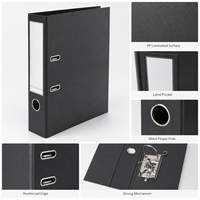 Carpeta Archivadora A4 con Logotipo Personalizado, 75 mm, PP Laminado, Cartón Resistente, 2 Anillas, para Archivo de Documentos de Oficina y Escuela, OEM