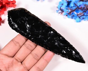 Piedra Decorativa de Obsidiana Negra, Cristal Volcánico Natural, Decoración para el Hogar, Piedra Curativa Pulida, Pieza Decorativa - Product Image 3