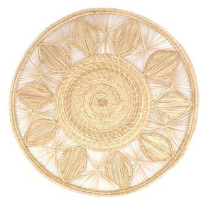Elegant Nature Theme Eco Friendly Rattan Placemat Decorative Leaf Design Handwoven Table Setting <b>Mat</b> for <b>Kitchen</b> and Dining Use - Product Image 2