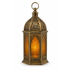 Antique <b>Brass</b> Moroccan Pierced <b>Lantern</b> Wholesale | Handcrafted Home Decor - Product Image 1
