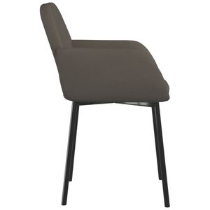 2 chaises de salle à manger en velours gris foncé - Product Image 6