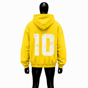 <b>Men's</b> <b>Yellow</b> Zip-Up <b>Hoodie</b> Regular Fit Solid Color Fleece Casual Hooded Sweatshirt Long Sleeve Autumn Wear Heavyweight Cotton - Product Image 2