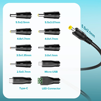 Alimentation électrique multi-tension 41W 6V-24V, adaptateur universel AC DC pour appareils électroniques domestiques, bandes lumineuses LED, lecteurs de disques vinyles, enceintes