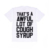 Kaos Oblong Pria Musim Panas Grosir, 100% Katun, Bernapas, Ukuran Besar,  Asali,  dengan Sablon 'THAT'S A AWFUL LOT OF COUGH SYRUP'