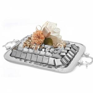 Bandeja de chocolate clásica hecha a mano, plato de regalo de metal para bombones, elegante arreglo de postres para el hogar y eventos especiales en oferta - Product Image 3