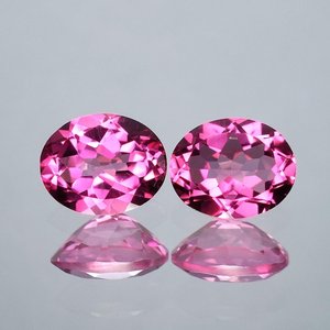 Par de topacios rosas naturales, forma ovalada, piedras sueltas de cristal rosa para la fabricación de joyas, anillos y colgantes. - Product Image 3