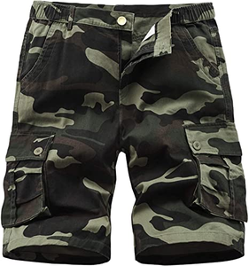 Pantalones Cortos Cargo de Algodón con Camuflaje para Hombre, con Logotipo Personalizado, Transpirables, Casuales, para Entrenamiento, Estilo Urbano, Hasta la Rodilla, Venta al Por Mayor, MOQ Bajo - Product Image 1
