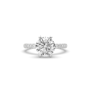 Anillo de Diamante Cultivado en Laboratorio con Certificación IGI, Corte Redondo de 2.5 Ct, Plata 925, Estilo Único, Ligero, Corte Brillante, Joyería Fina para Boda - Product Image 3
