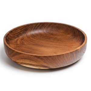 Juego de Utensilios de Cocina de Madera de Teca Sólida de Grado Alimenticio, Antiadherente, Resistente al Calor, Ecológico, Tazón Hecho a Mano, Plato de Madera, Artesanía Balinesa - Product Image 1