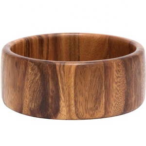 Tazón de servicio redondo de madera - Product Image 3
