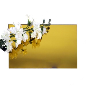 Rectangular Mirrored Storage Tray With Metal Frame Minimalist Design For Table Use - Product Image 5