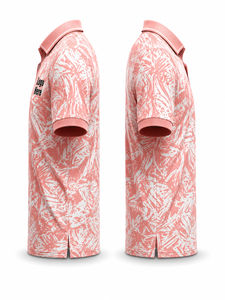 Camiseta de Manga Corta para Hombre, Color Coral Sólido, Tejida, Transpirable, Informal, de Poliéster/Algodón, con Logotipo Bordado Personalizado en la Parte Delantera - Product Image 4