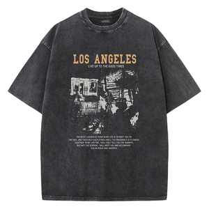 Camiseta con Lavado Ácido de Primera Calidad, Estampado Gráfico Personalizado, Algodón de Alta Calidad, Fabricante de Camisetas Urbanas - Product Image 4