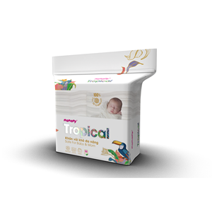 Paquete de 160 Toallitas Secas Multiusos para el Cuidado de la Piel, Compresas de Tela No Tejida, Toallas Tropicales Mamamy con Patrón en Relieve para Bebés, Ideales para Viajes - Product Image 1