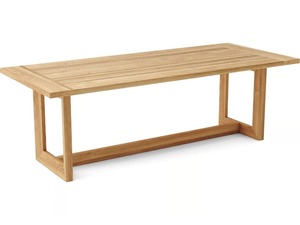 Table de salle à manger d'extérieur en teck de qualité supérieure avec plateau à lattes – Mobilier de jardin durable pour les projets de restaurants, cafés et hôtels - Product Image 6