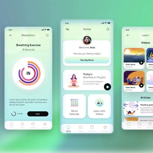 Desarrollo de la aplicación móvil RoyalCraft Meditation para Android e iOS con planes de suscripción, transmisión de audio, sesiones guiadas y sonidos para dormir - Product Image 1