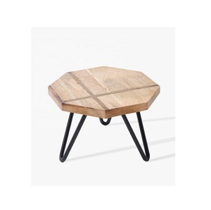 ผู้ค้าส่งเค้กยืนบ้านและตกแต่งขาตั้งเค้กไม้หกเหลี่ยมพร้อมฐานโลหะ - Product Image 5