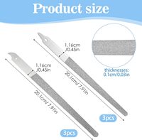 2 limes à ongles pour pédicure, double face, en acier inoxydable, motif diamant, pointe incurvée et affûtée, pour ongles des pieds, fines, durables, 7,9 pouces, nouveau design