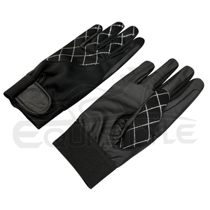 Guantes de equitación de cuero PU antideslizantes de diseño personalizado con puño elástico y control de agarre, superventas para hombre - Product Image 5