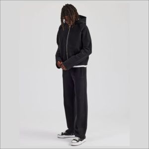 Conjuntos Deportivos IOTA SPORTS con Logotipo Personalizado para Hombre, Chaqueta con Cierre y Pantalones de Felpa 100% Algodón 350GSM, Ropa Deportiva Holgada, Conjuntos de Jogging a la Moda - Product Image 6