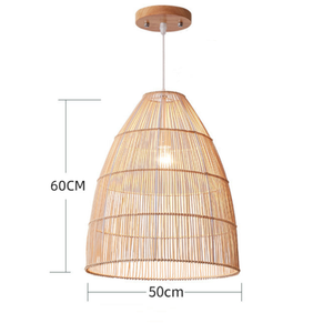 Lámpara de Techo de Ratán con Diseño Tejido a Mano, Material Natural y Efecto de Iluminación Cálida para Decoración de Interiores y Espacios del Hogar - Product Image 6